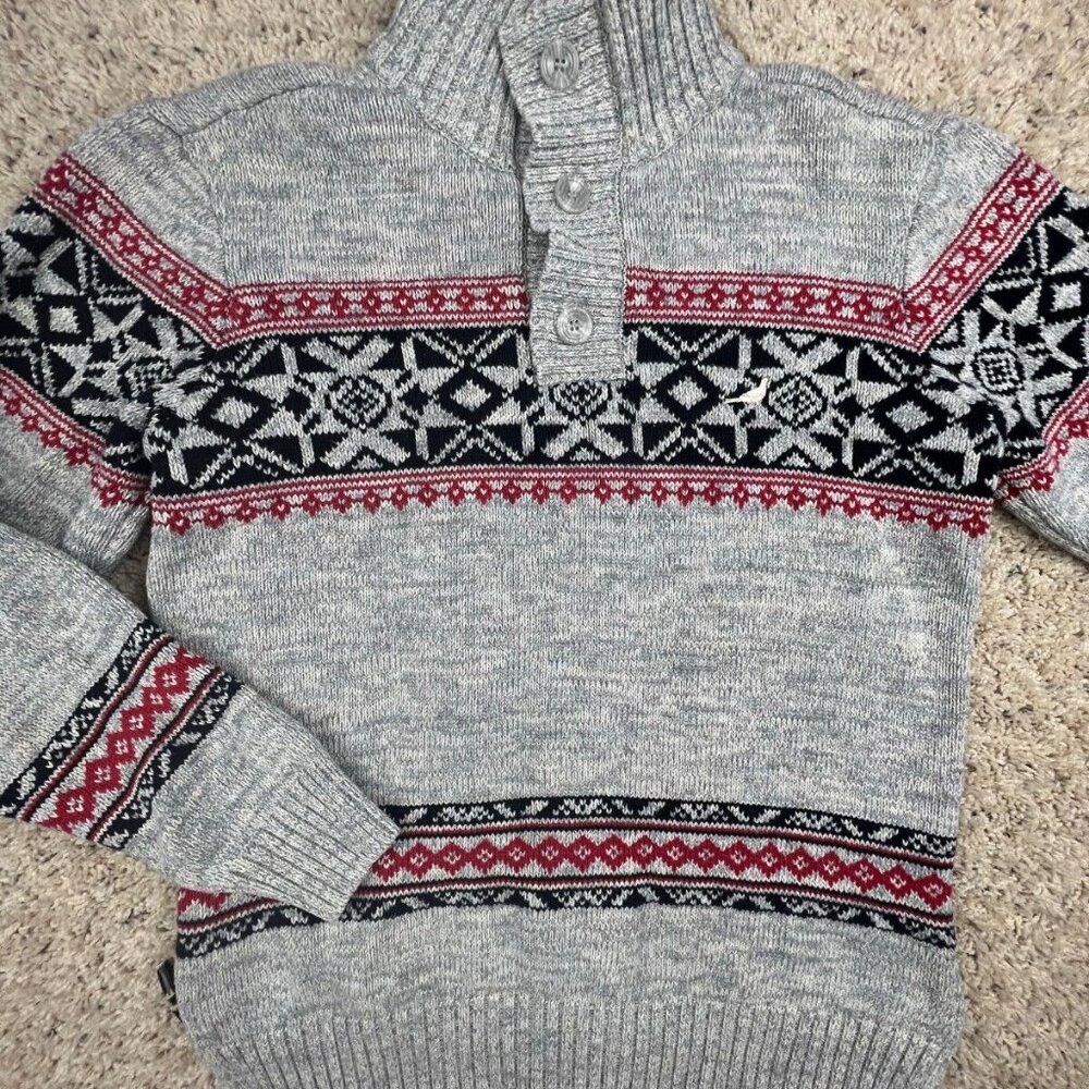 Staple World Renown Pigeon Brand Pullover Sweater Mens Size Small Gray Red Black